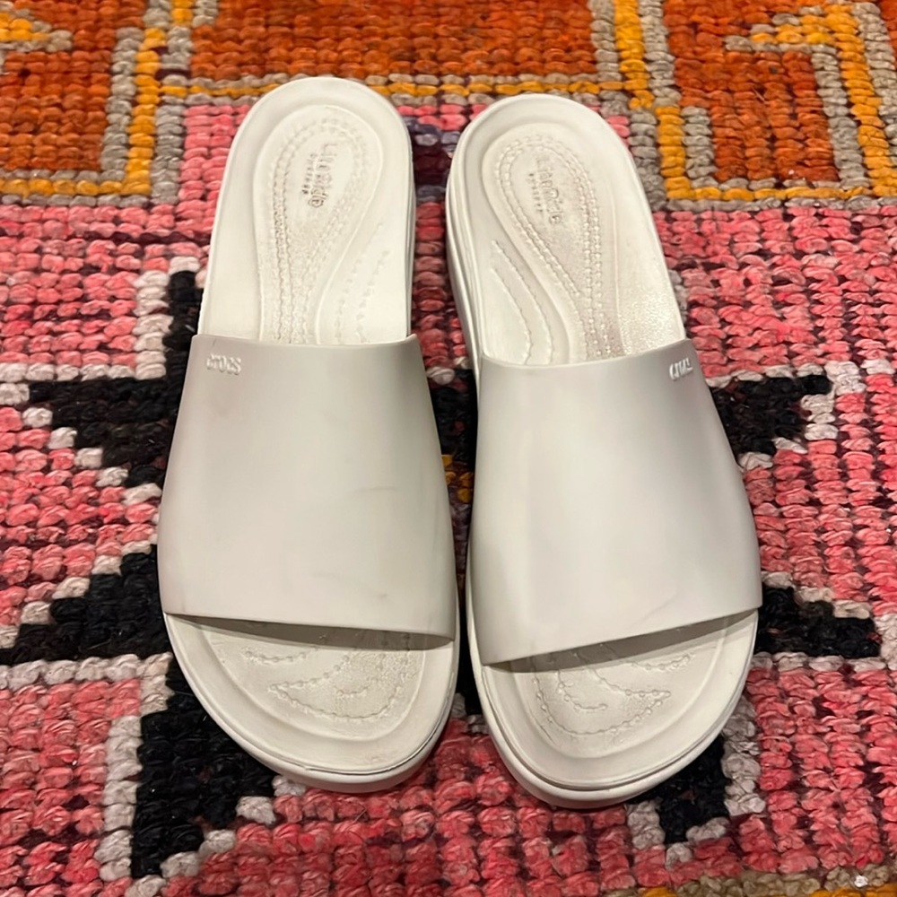 CROCS Brooklyn Slide Low Wedge Sandal - Size 8
